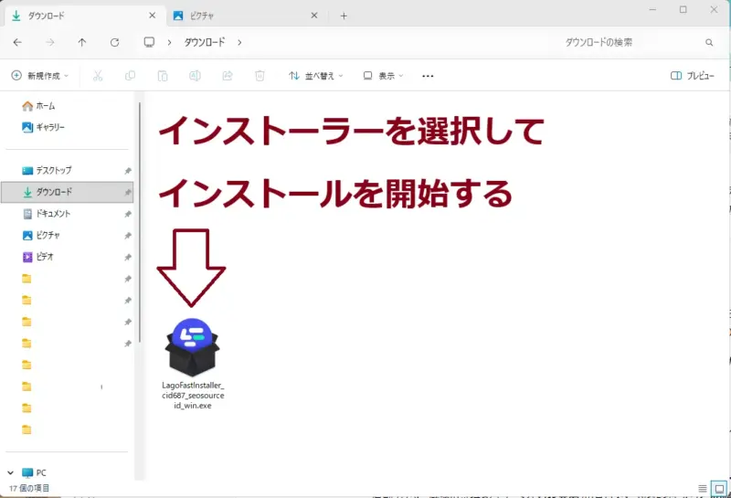LagoFastインストーラー