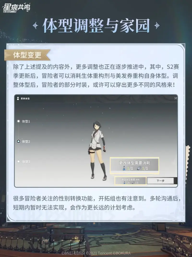 体型変更機能の実装