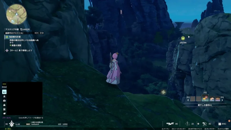 山賊野営地：崖上